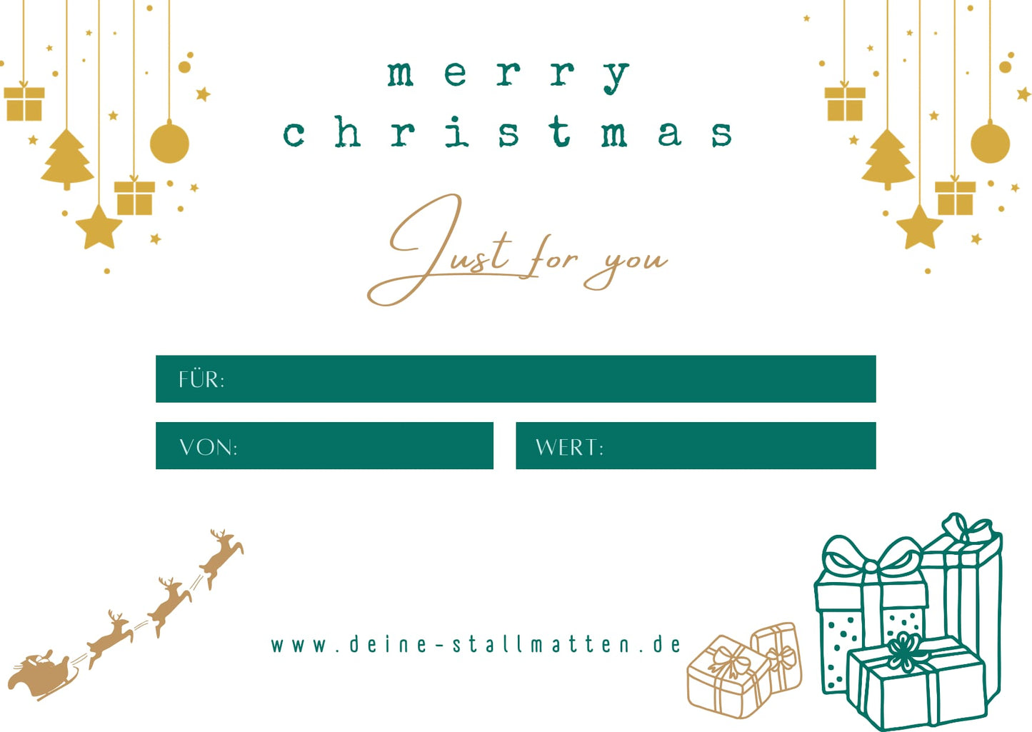 Eva Stallmatten Gutschein Weihnachten